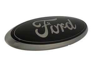 Ford Ranger Oval Emblem Kit - Front + Rear - Ford Racing - Smoked Chrome - Black - `19-`23